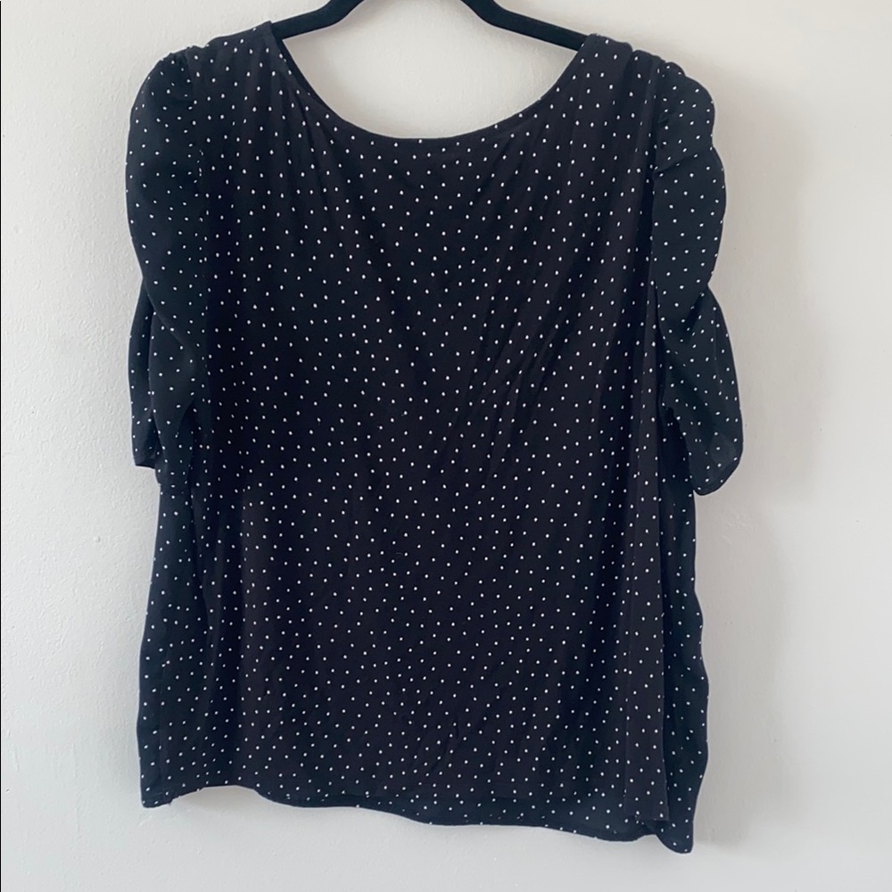 Loft Black Polka Dot Women's Top - Picture 5 of 5